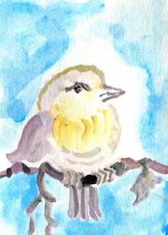 "Spring Bird" by Mary Lou Lindroth, Rockton IL - Watercolor